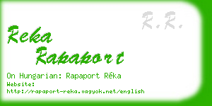 reka rapaport business card